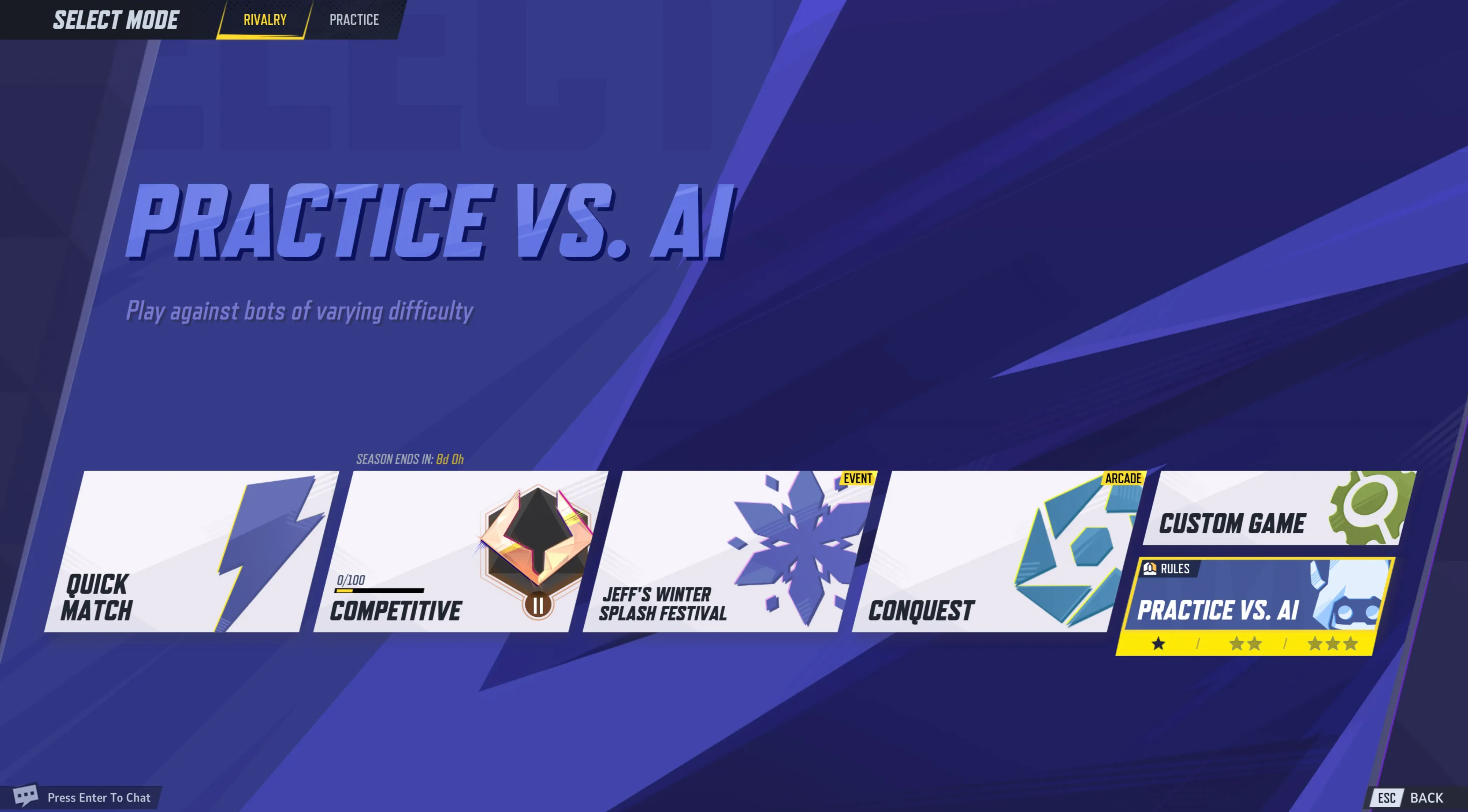 Practice vs AI mode marvel rivals